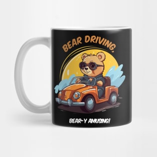 baby bear driving a car Mug